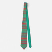 Cravate Motif orange Diamond bleu rouge Turquoise (Devant)