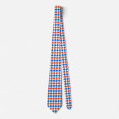 Cravate Motif orange et bleu (Devant)