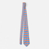 Cravate Motif orange et bleu (Dos)