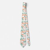 Cravate motif orange et vert (Devant)