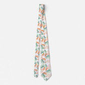 Cravate motif orange et vert (Dos)