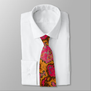 Cravate Motif orange rose Abstrait moderne