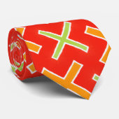Cravate Motif orange tendance (Roulé)