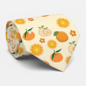 Cravate Motif Oranges (Roulé)