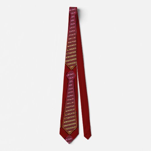 Cravate Motif Original Dk Rouge (Devant)
