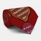 Cravate Motif Original Dk Rouge (Roulé)