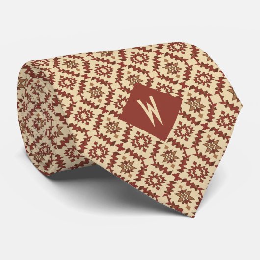 Cravate Motif Orné Aztec (Roulé)