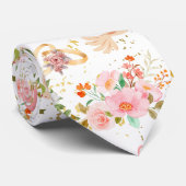 Cravate motif ornements mariages (Roulé)