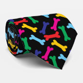 Cravate Motif os de chien multicolore (Roulé)
