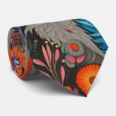 Cravate Motif Otomi couleur Whimsical (Roulé)