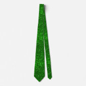 Cravate Motif pailleté vert scintillant (Devant)