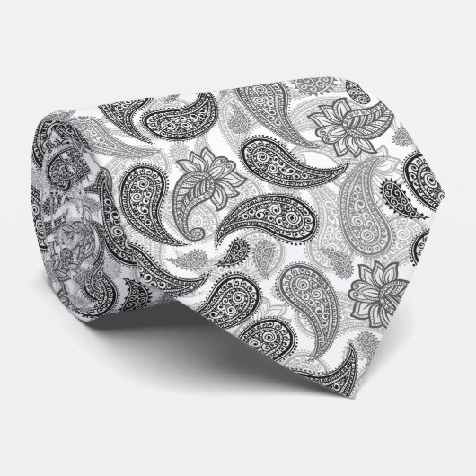 Cravate Motif Paisley  (Roulé)