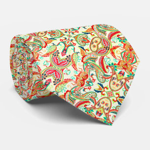 Cravate Motif paisley coloré mignon