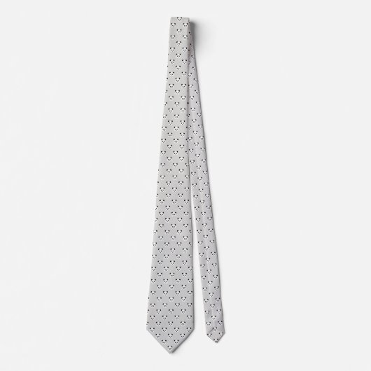 Cravate Motif Panda minimaliste - gris clair (Devant)