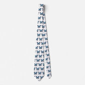 Cravate Motif papillon bleu (Devant)