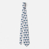 Cravate Motif papillon bleu (Dos)