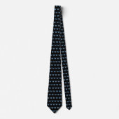 Cravate Motif papillon bleu noir (Devant)
