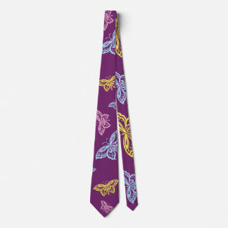 Cravate Motif papillon coloré
