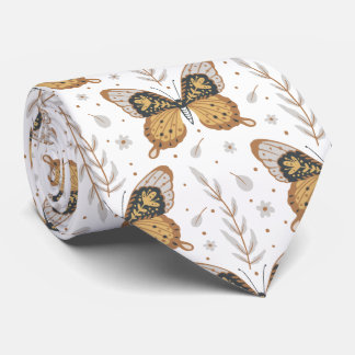 Cravate Motif papillon de mite mystique