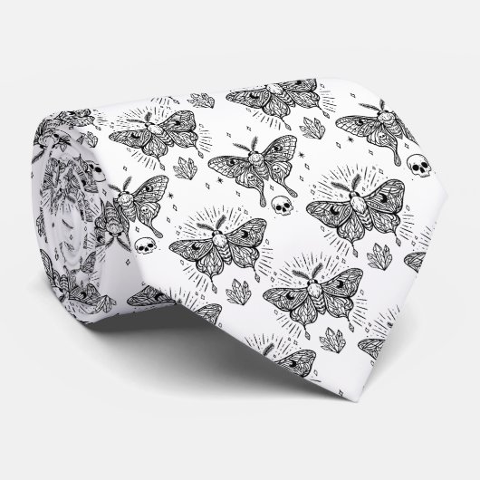 Cravate Motif Papillon de Nuit (Roulé)