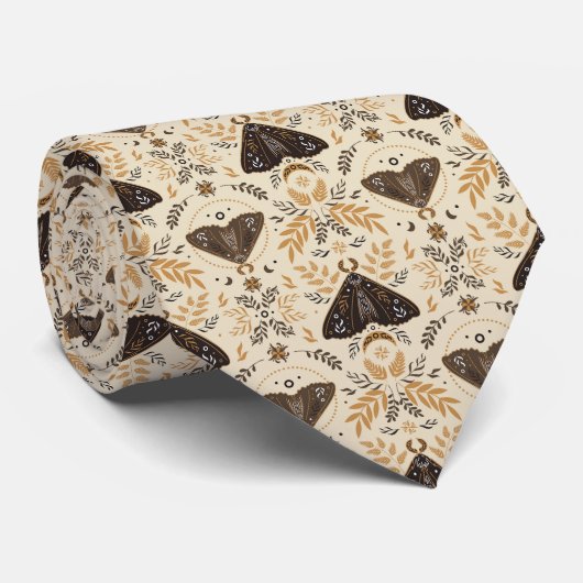 Cravate Motif Papillon de Nuit (Roulé)