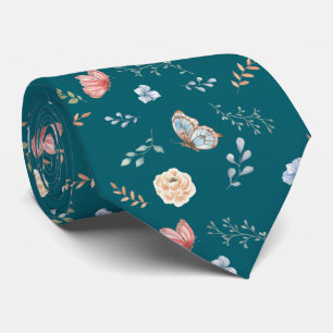 Cravate Motif Papillon de Nuit