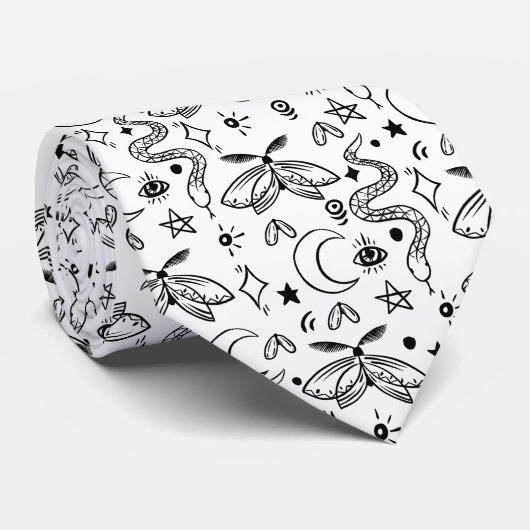 Cravate Motif Papillon de Nuit (Roulé)