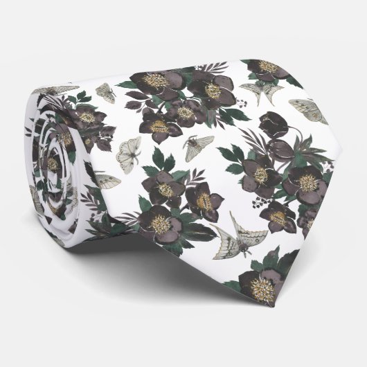 Cravate Motif Papillon de Nuit (Roulé)