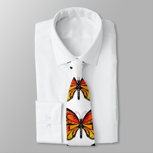 Cravate Motif papillon Monarch (Attaché)