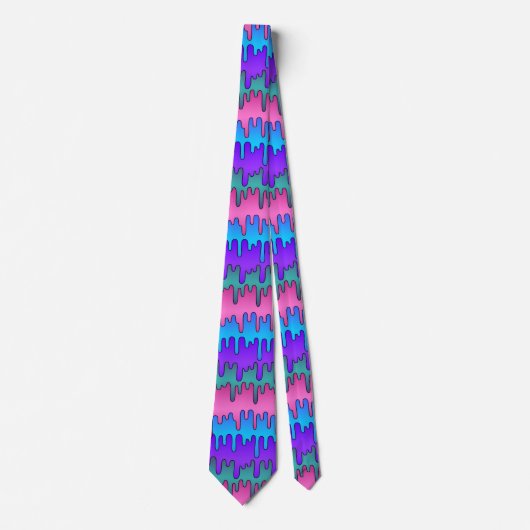 Cravate Motif Pastel Goth Emo Scene Drippy (Devant)