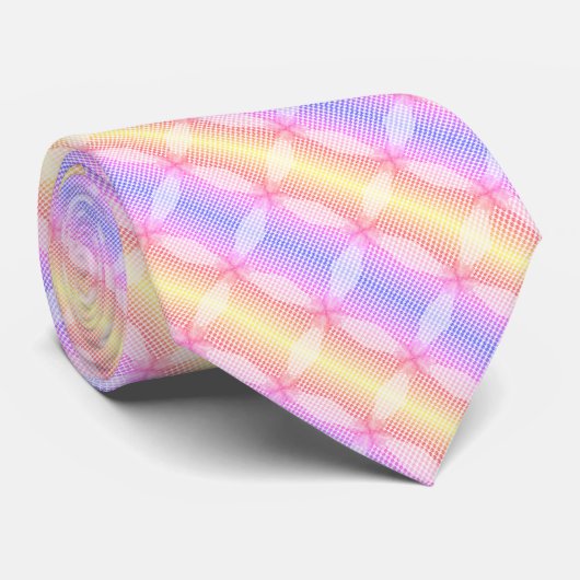 Cravate Motif Pastel Multicoore (Roulé)