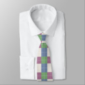 Cravate Motif pastel Patchwork Plaid (Attaché)