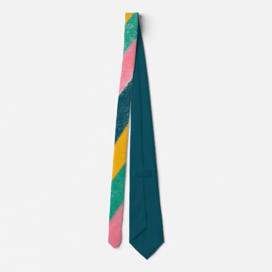 Cravate Motif Pastel Rainbow Color Stripe (Dos)