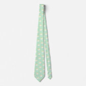 Cravate Motif pastel vert et moutarde jaune (Devant)