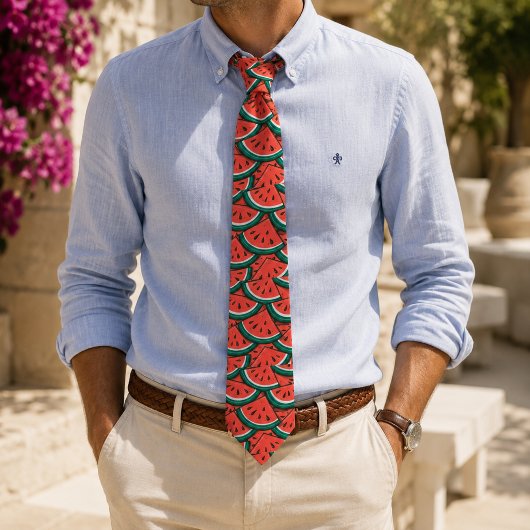 Cravate Motif pastèque