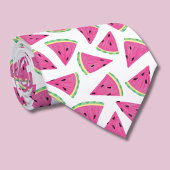 Cravate Motif Pastèque Rose