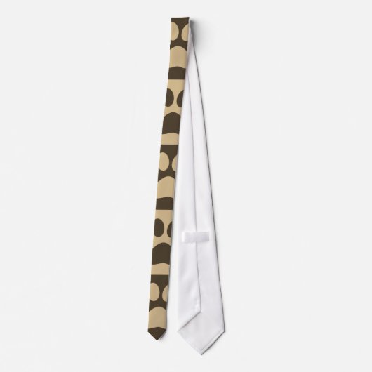 Cravate Motif Paw Checker Brown (Dos)