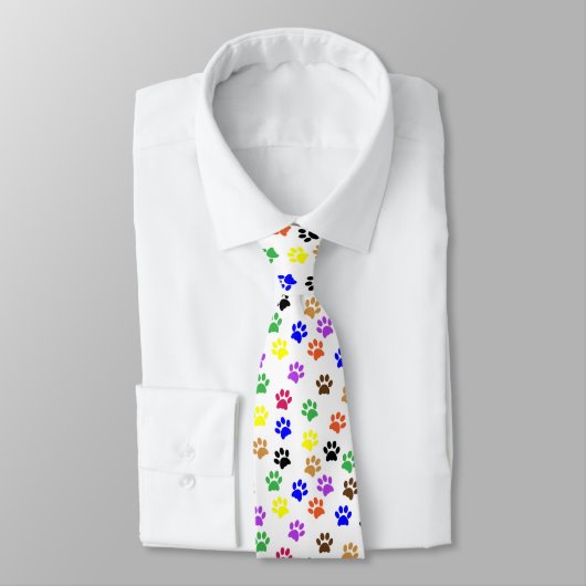 Cravate Motif PawPrints coloré (Attaché)
