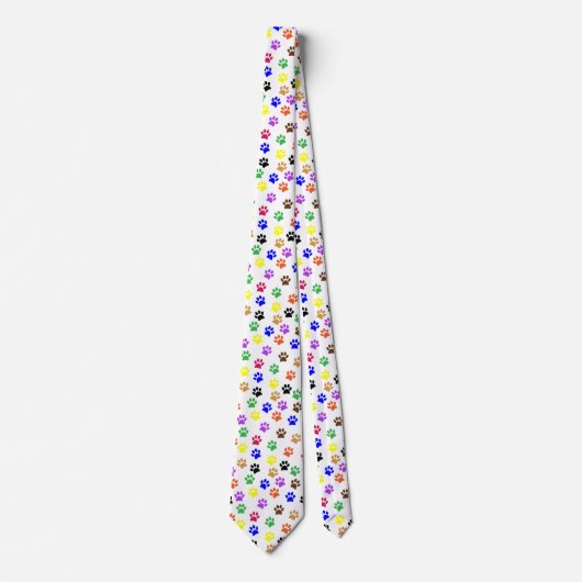 Cravate Motif PawPrints coloré (Devant)