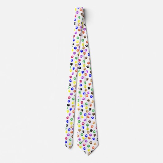 Cravate Motif PawPrints coloré (Dos)