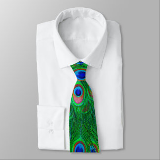 Cravate Motif Peacock colorée