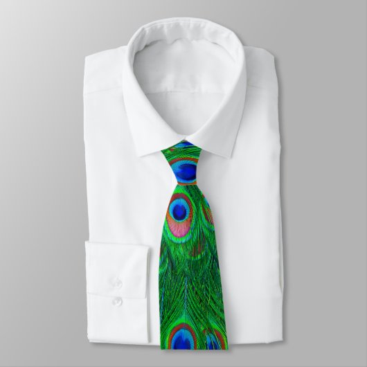 Cravate Motif Peacock colorée (Attaché)