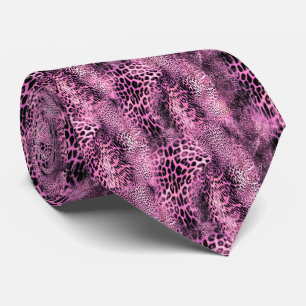 Cravate Motif Peau de Léopard