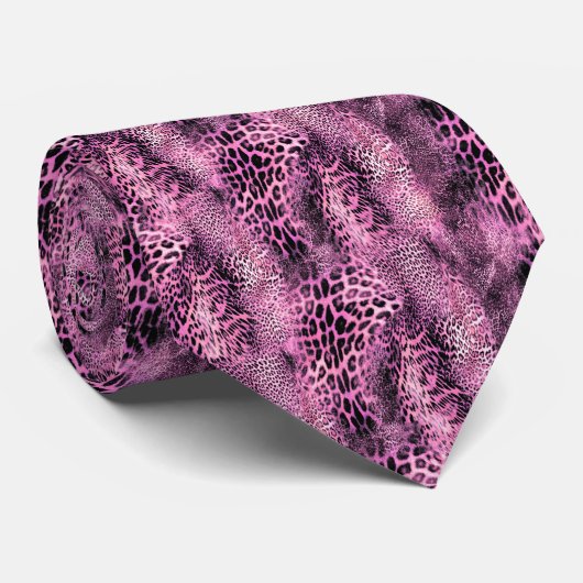 Cravate Motif Peau de Léopard (Roulé)