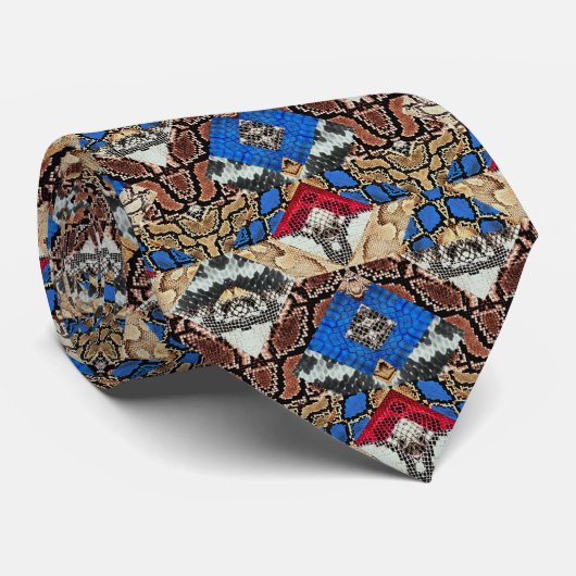 Cravate Motif Peau de Serpent (Roulé)