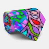 Cravate Motif Peint À La Main Et Numériquement Art 54 (Roulé)