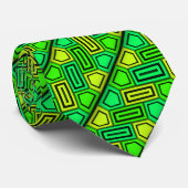 Cravate Motif Penta - Vert (Roulé)