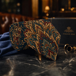 Cravate Motif persan damassé de luxe sans couture | Vi orn