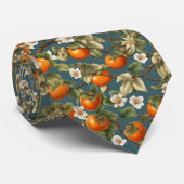 Cravate Motif Persimmons (Roulé)
