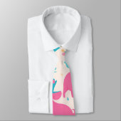 Cravate Motif personnalisé couleur Aardvark Pastel (Attaché)